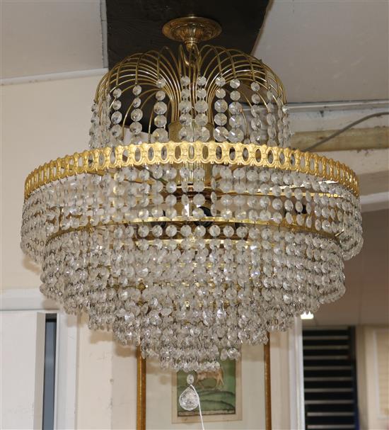 A six tier chandelier